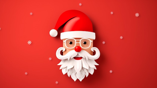 christmas santa claus with red sunglasses