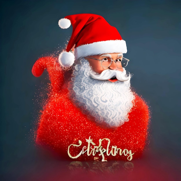 Christmas Santa style man tshirt logo design Ai Generated Art