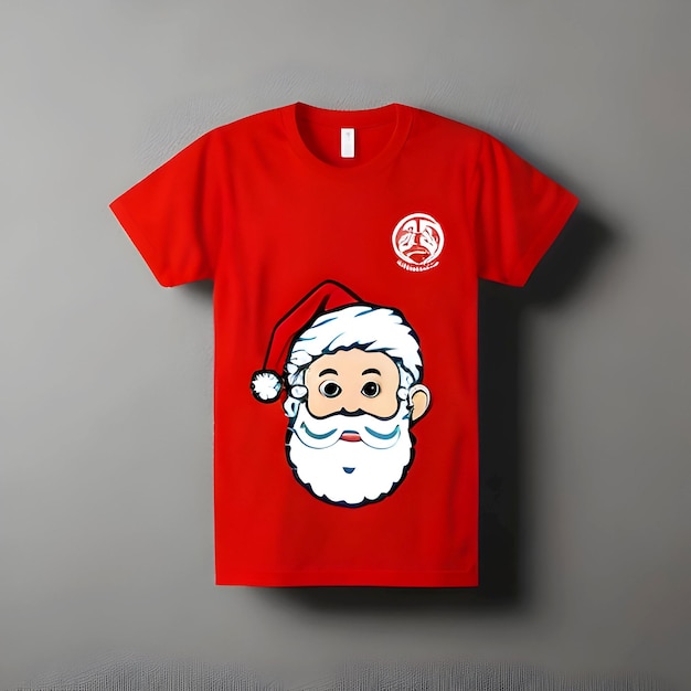 Christmas Santa style man tshirt logo design Ai Generated Art