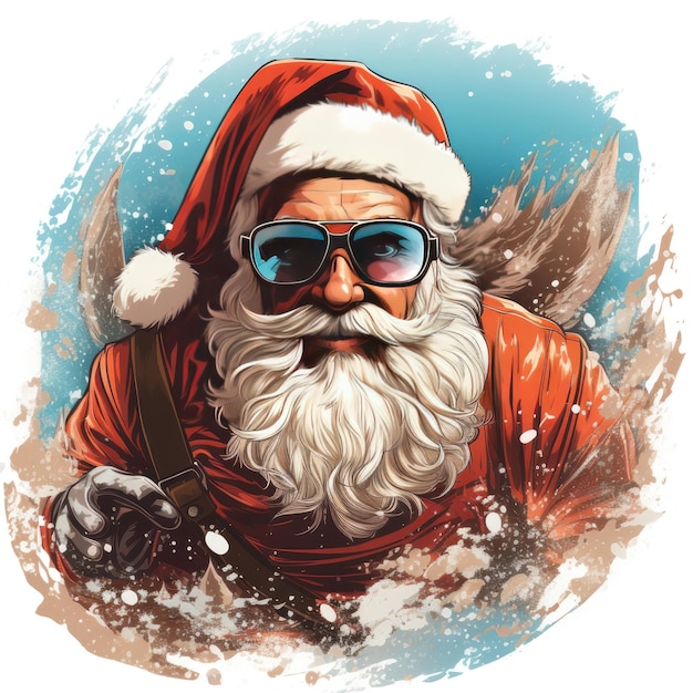 Christmas Santa tshirt design