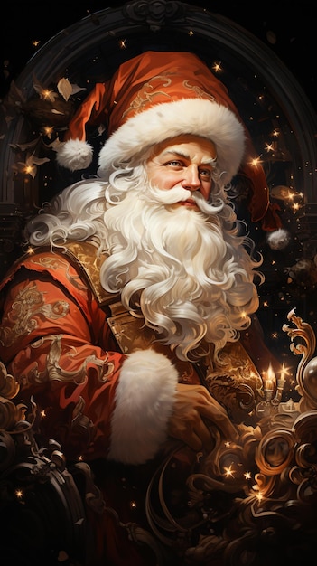 Christmas Santa with decor