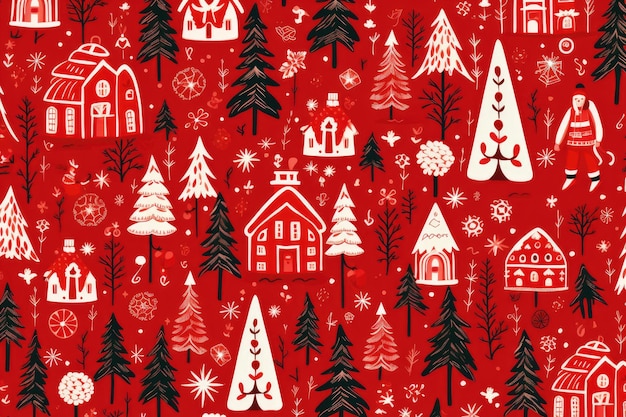 Christmas seamless pattern for fabric texture or wrapping paper