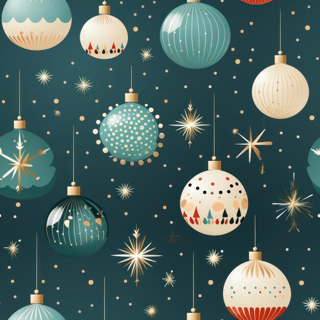 Christmas Seamless Pattern Infinite Digital Paper Generative AI