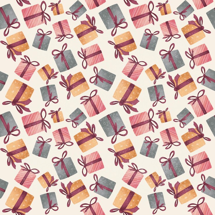 Photo christmas seamless pattern on a white background with axolotl, presents, christmas tree for fabrics