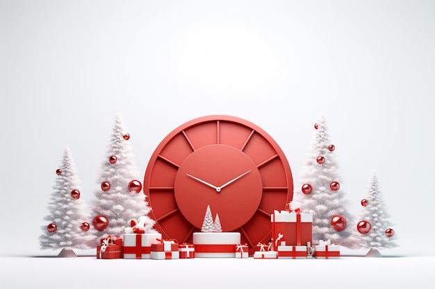 Christmas set the day of the year illustration white background