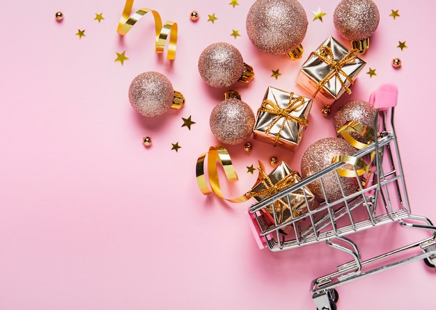 Christmas shopping cart