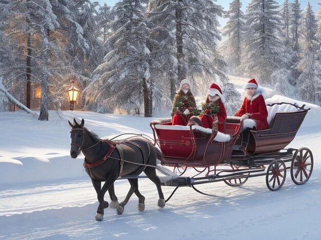 Photo christmas sleigh