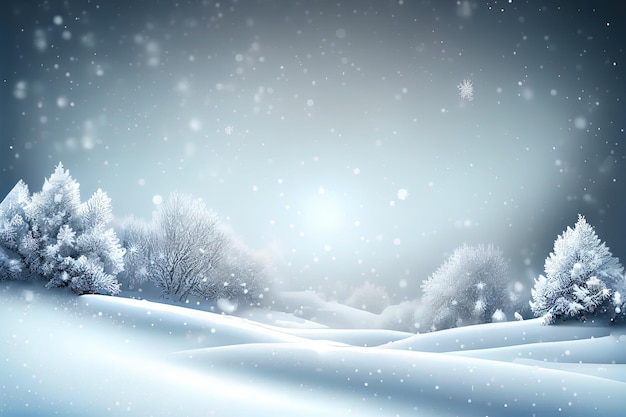 Christmas snow background Generative AI