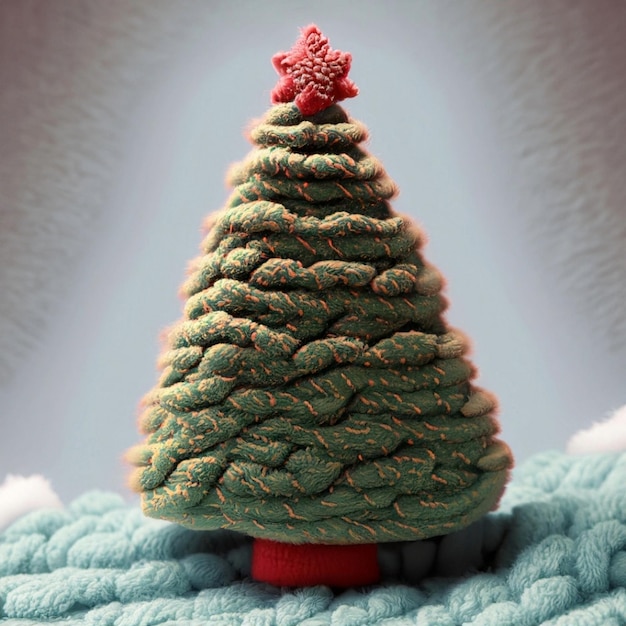 クリスマス雪の綿毛のツリー