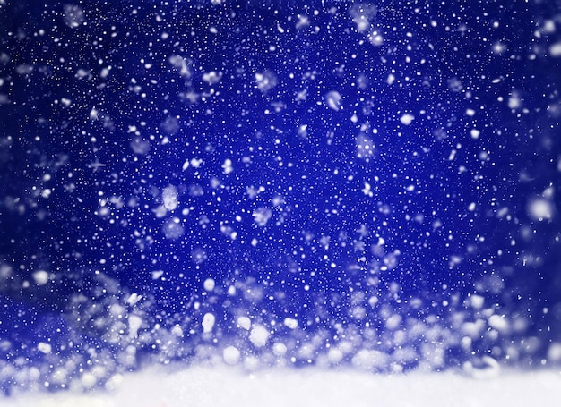 Фото Рождественский снег зимний абстрактный фон