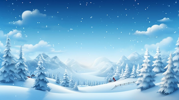 Christmas snowfall background snow winter landscape