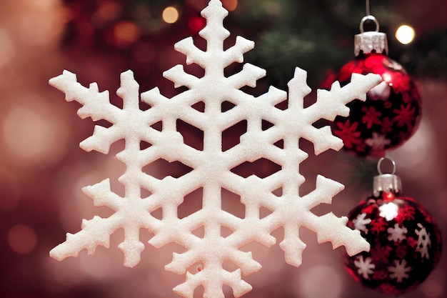 Christmas snowflake on black background