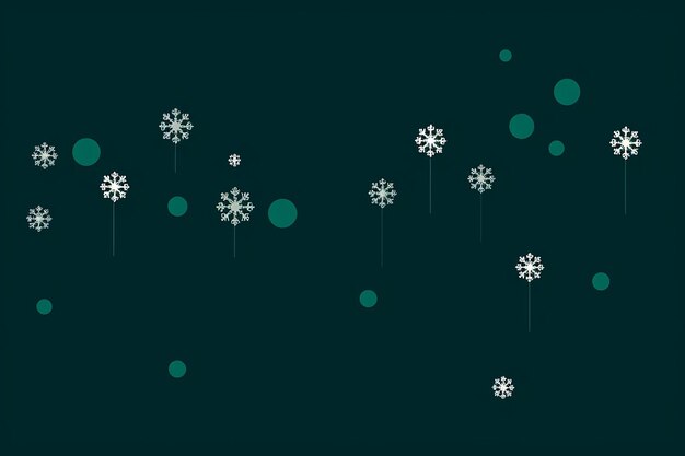 Christmas snowflake seamless pattern on green background