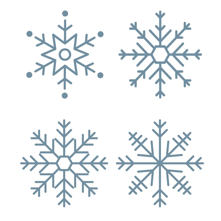 Photo christmas snowflake social ads template set transparent png