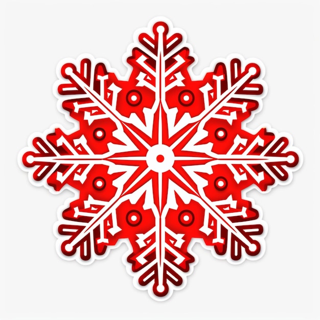 Photo christmas snowflake on white background
