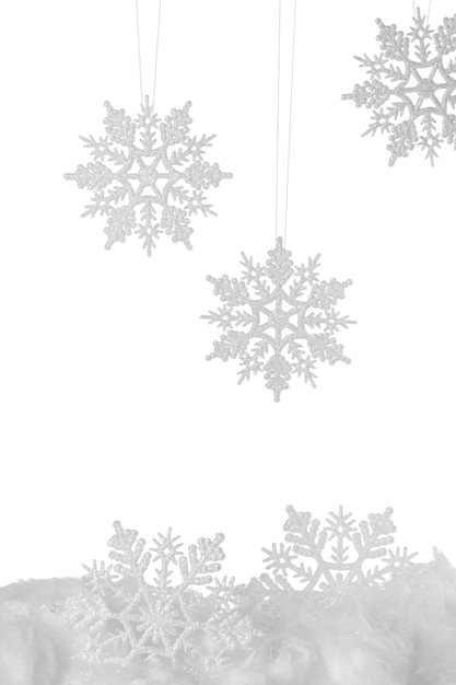 Christmas snowflakes isolated on  background