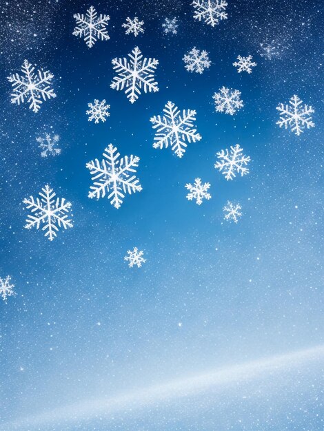 Christmas snowflakes light background