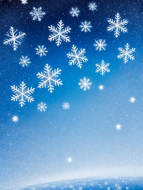 Christmas snowflakes light background