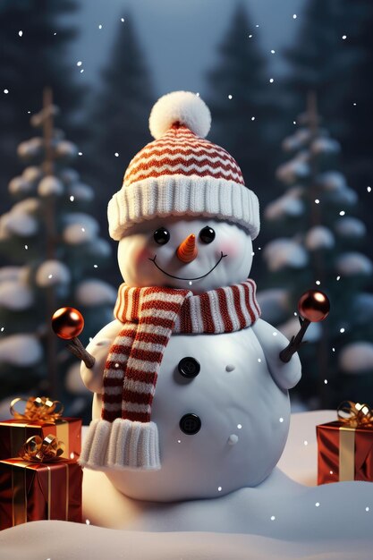 Photo christmas snowman