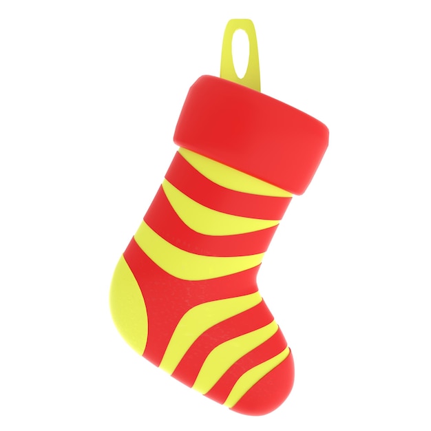 Photo christmas sock isolated on white background