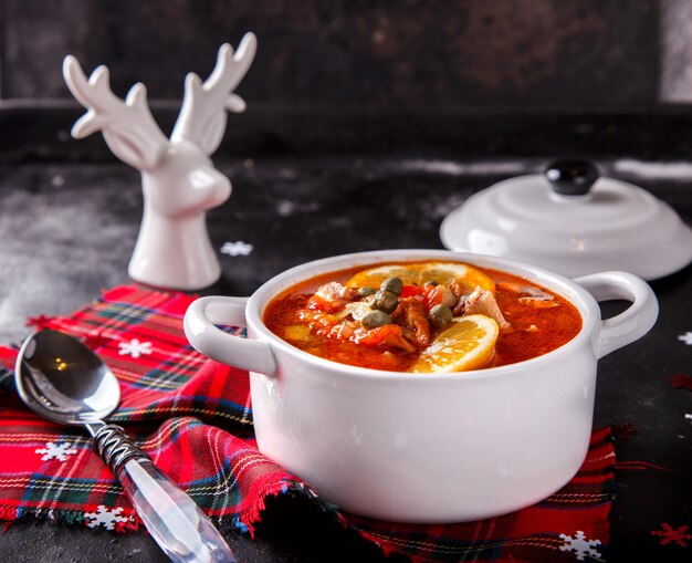 Christmas Soup in bowl