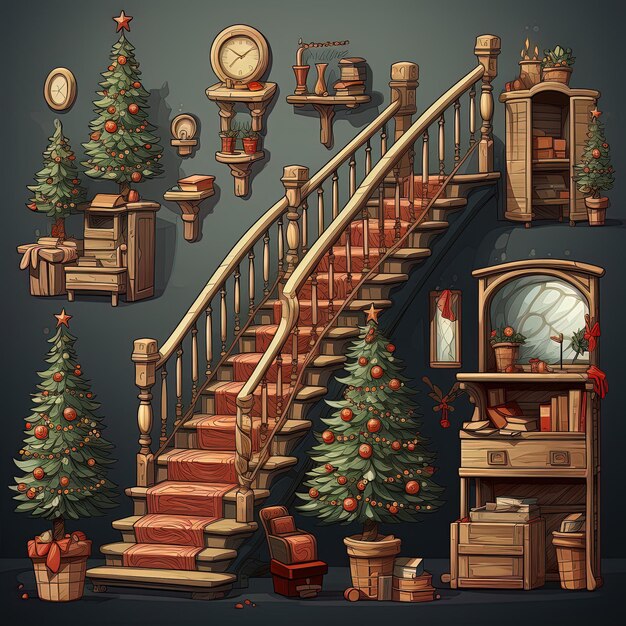 Photo christmas staircase