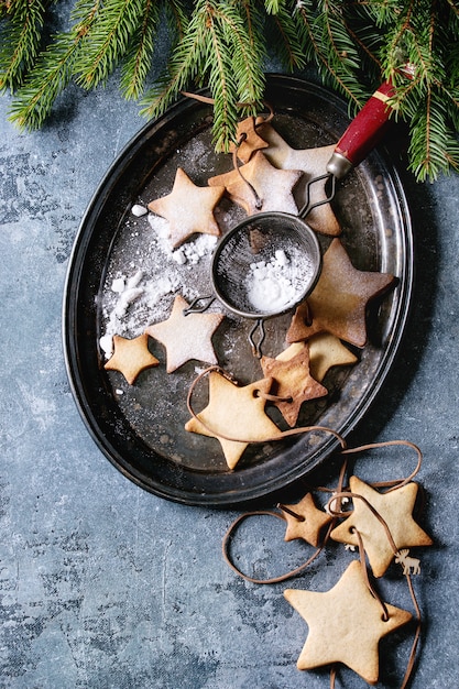 Christmas star shape sugar cookies