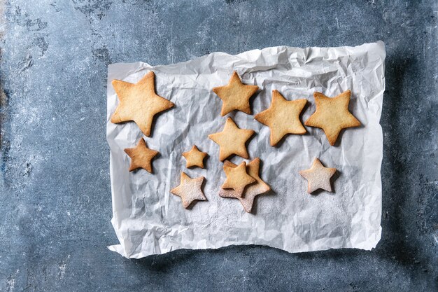 Christmas star shape sugar cookies