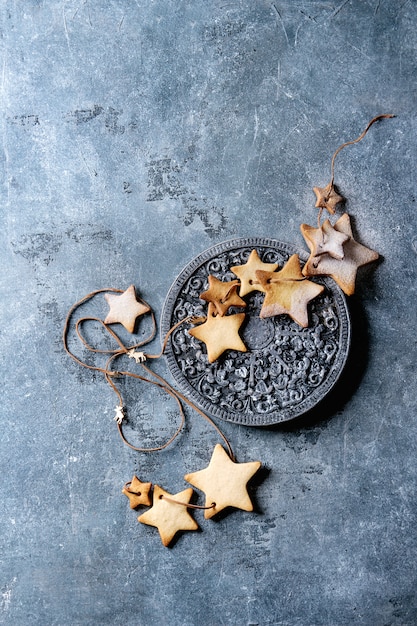 Christmas star shape sugar cookies