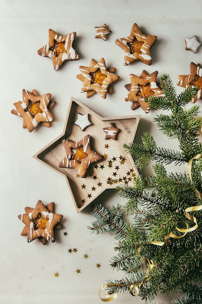 Christmas star shape sugar cookies