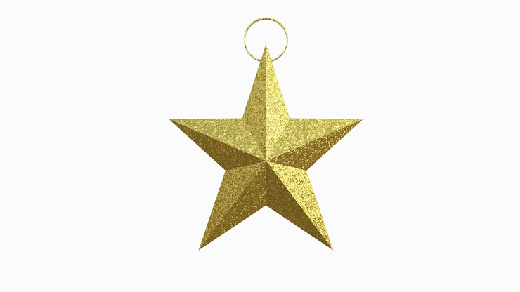 Photo christmas star on a white background