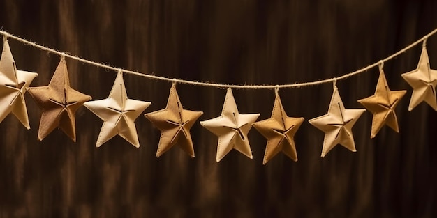 Christmas stars garland background