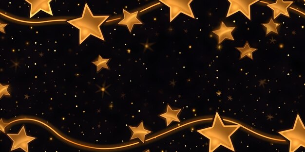 Christmas stars garland background