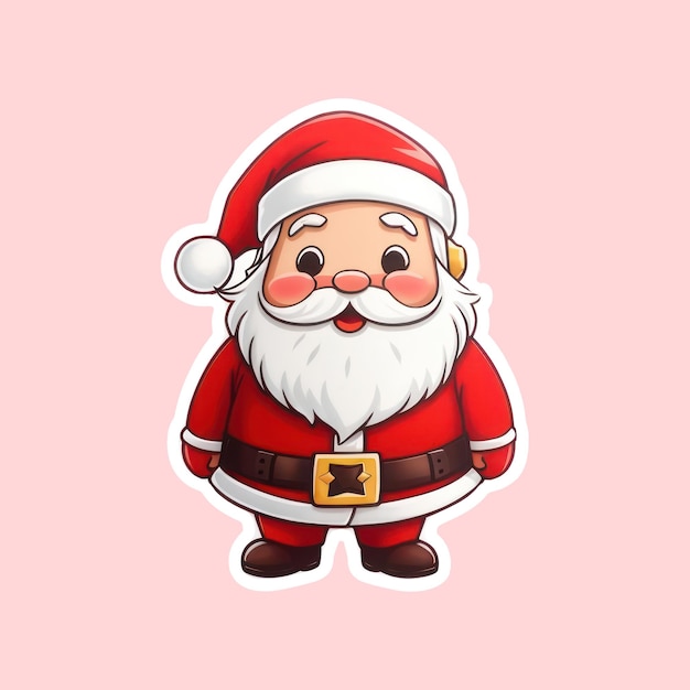 Christmas Sticker Cartoon Character Generative Ai