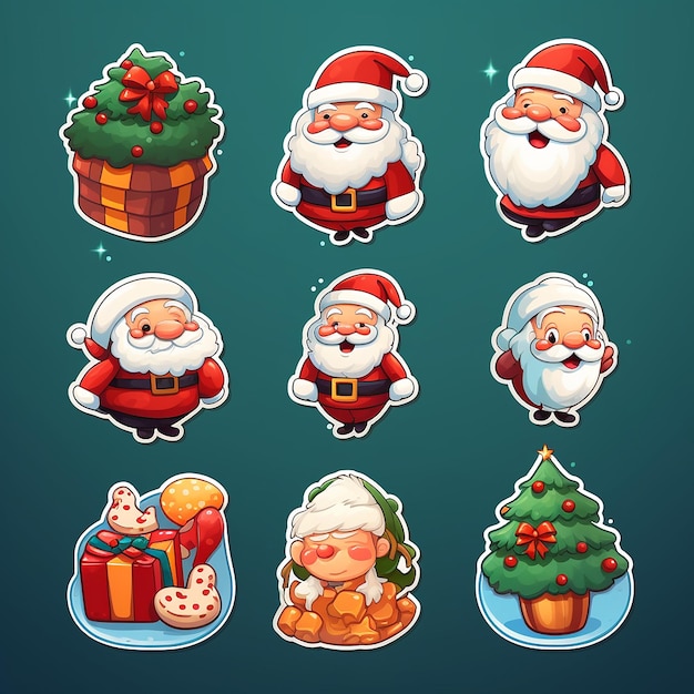 Photo christmas stickers