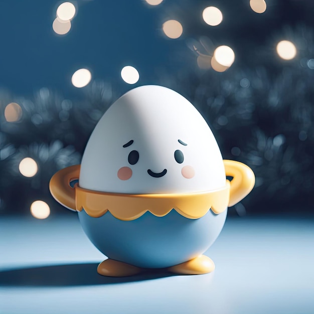 christmas still life with eggs Humpty Dumpty