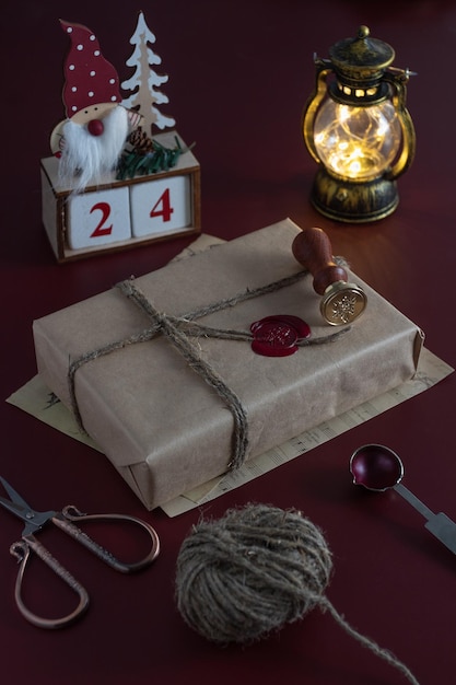 Christmas still life with gifts