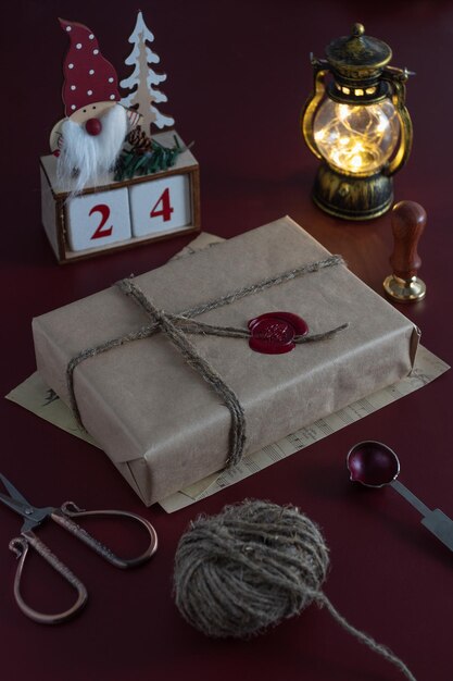 Christmas still life with gifts