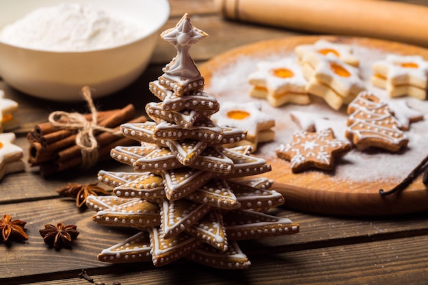 Рождественский столлен, печенье и имбирное печенье