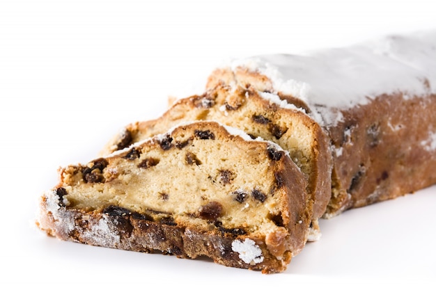 Christmas stollen fruit slice