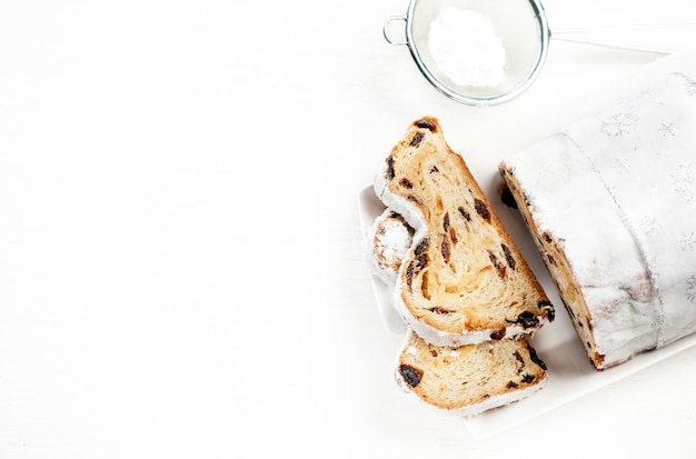 크리스마스 Stollen 및 텍스트를 위한 공간