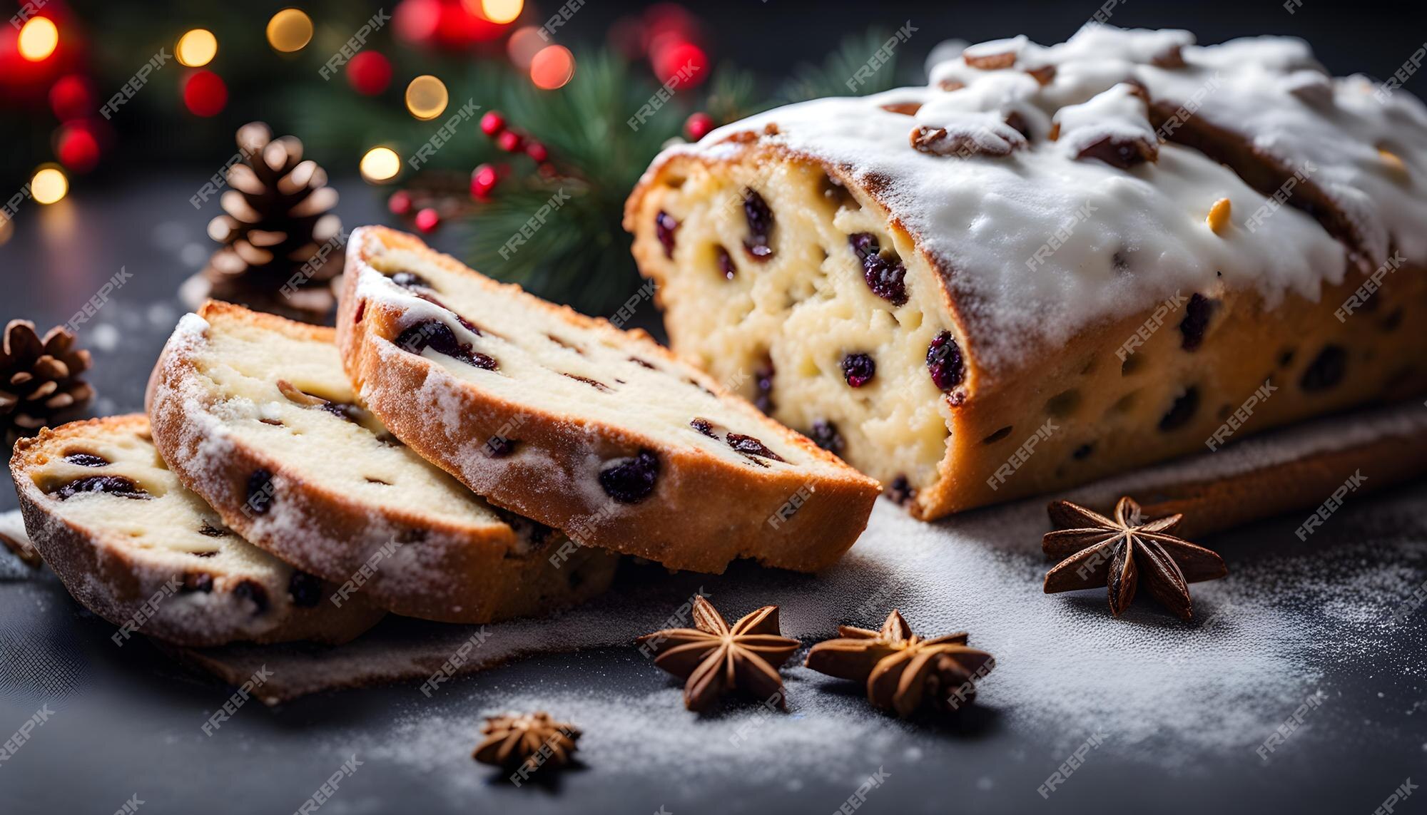 Premium AI Image | Christmas Stollen traditional German festive Xmas