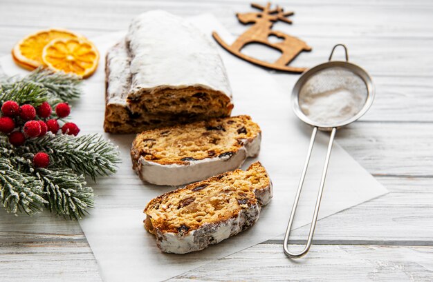 Foto natale stollen su legno