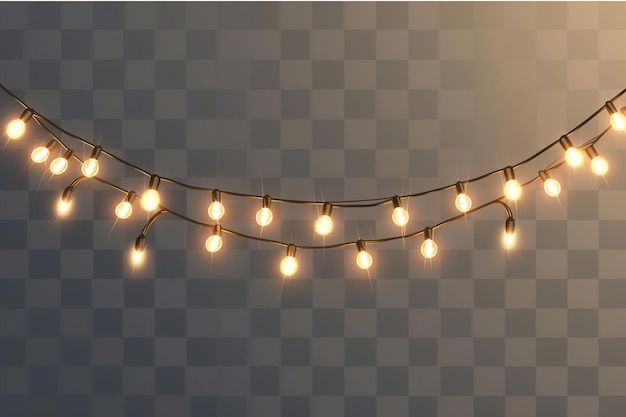 Christmas String Lights Vector clipart isolated on a transparent background no Text ar 32 iw 2 v 6 Job ID 119e045a016e4a9593e2c31007941c2b