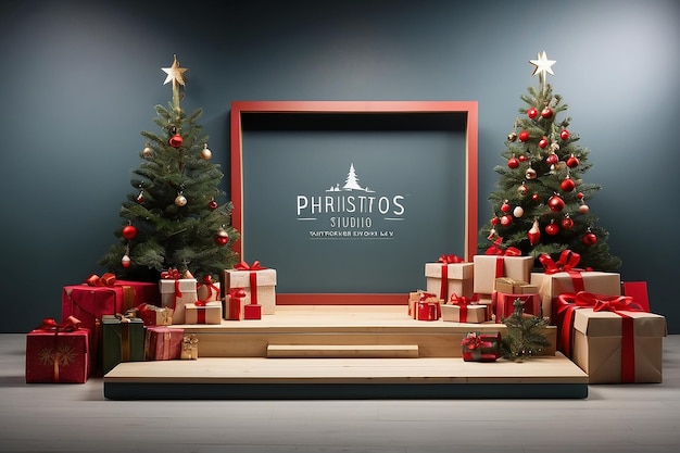 Christmas studio platform for product display