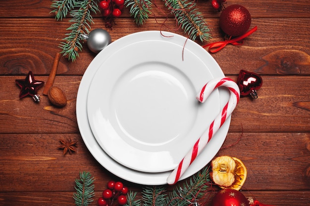 Christmas table place setting