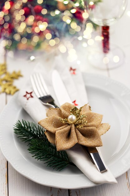 Christmas table setting