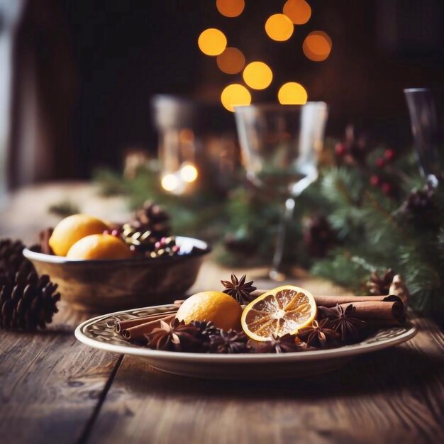 christmas table setting