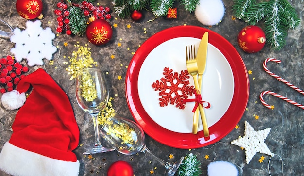 christmas table setting