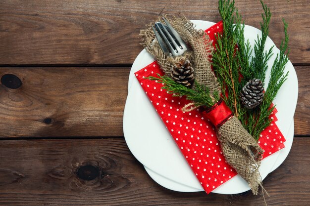 Рождественская посуда, декор, праздничный новогодний фон